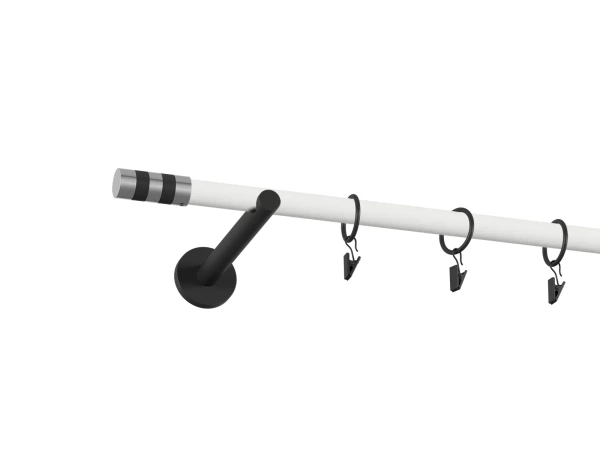 Garniža 19mm obyčajná tyč - 1rad - VALEC - bielo čierna