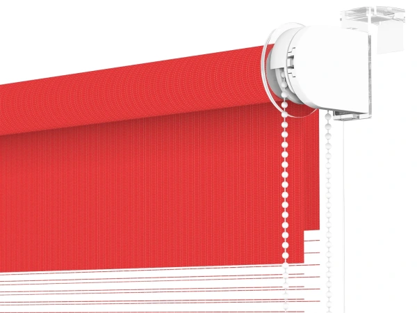 Roller blind MINI - zi și noapte - țesătură Zakynthos 17 - roșu 3