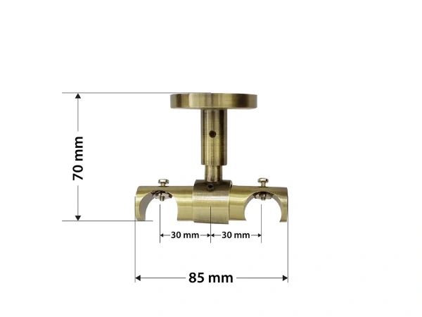 Garniža 19x19mm - drážková tyč - 2rady - LIST VEĽKÝ - antik 4