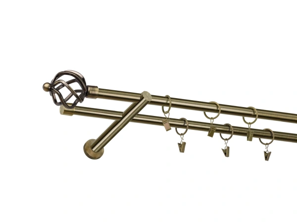 Garniža 16x16mm - 2rady - SPIRAL - antik