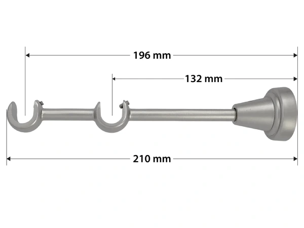 Garniža 16x16mm - 2rady - PLUTON - satin 4