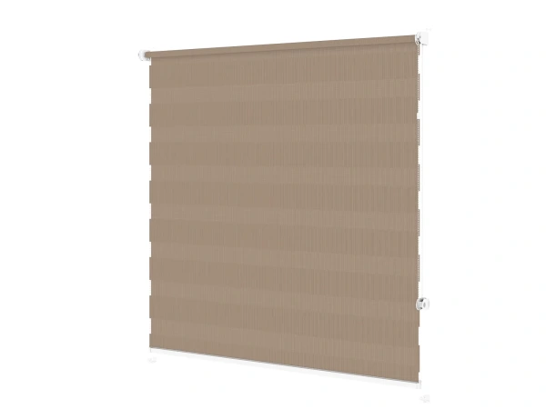 Roleta MINI - deň a noc - látka Miami 1306 - sivo hnedá 2