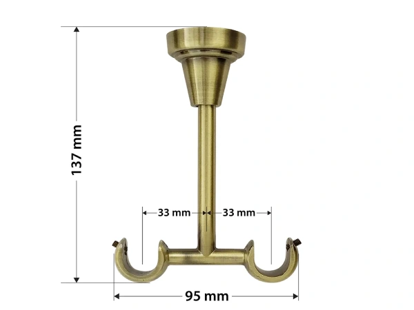 Garniža 19x19mm - 2rady - CYLINDER - antik 5