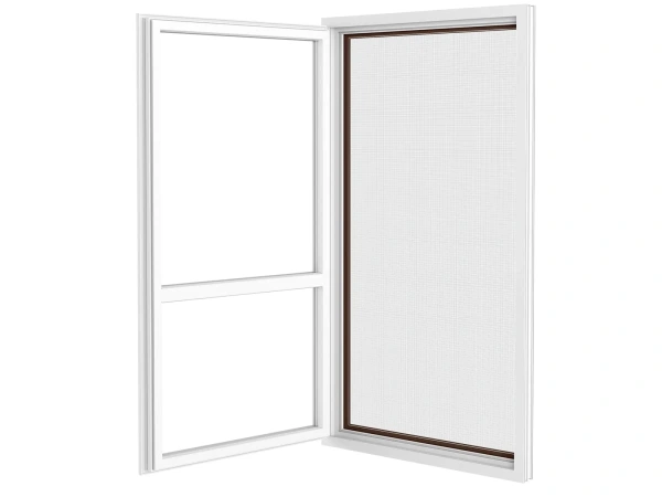 Siete proti hmyzu na DVERE - pántové - TMAVOHNEDÁ - RAL 8019 - bez priečky 3