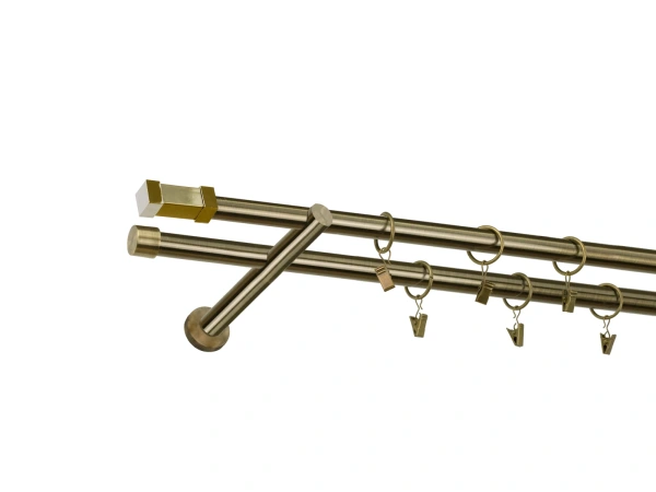 Garniža 19x19mm - 2rady - QUADRO - antik