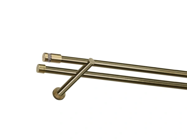 Garniža 19x19mm - 2rady - CYLINDER CRYSTAL - antik 1