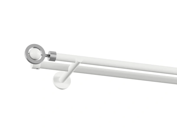 Garniža 19x19mm obyčajná tyč - 2rady - SFERA - biela 1