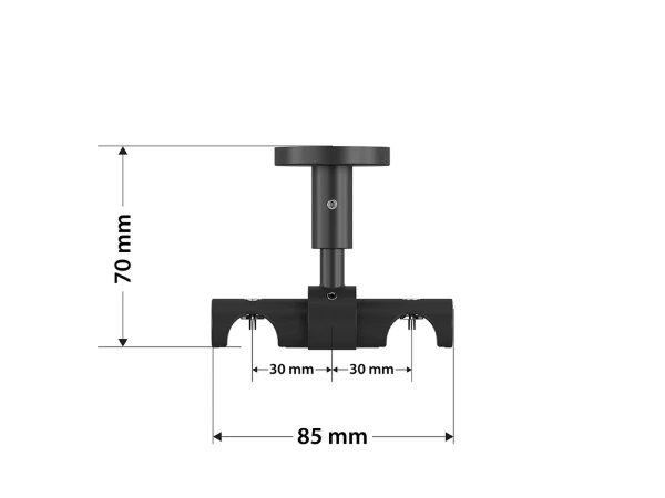 Garniža 19x19mm drážková tyč - 2rady - KVADRAT - bielo čierna 5