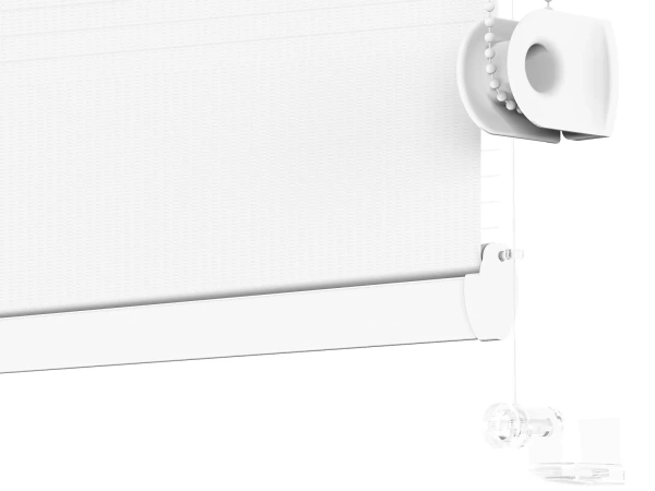 Jaluzele cu role MINI - zi și noapte - țesătură Zakynthos 01 - alb 4