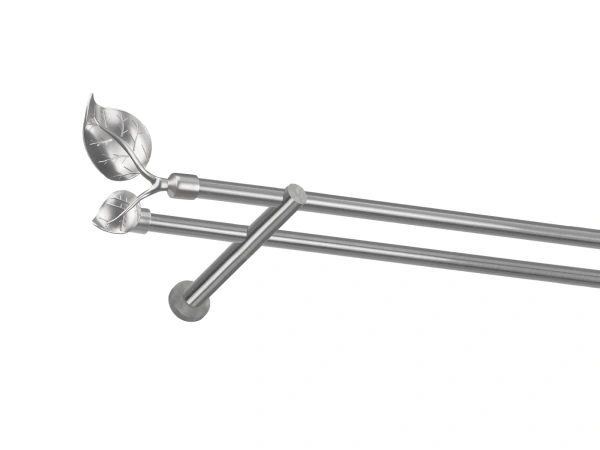 Garniža 16x16mm - 2rady - LIST VEĽKÝ - satin 1