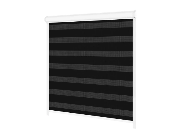 Jaluzele cu role SWING LITE - zi și noapte - țesătură Zakynthos 10 - negru 2