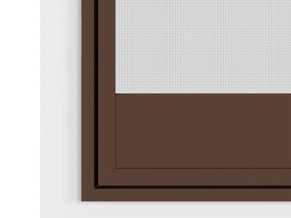 Siete proti hmyzu na DVERE - pántové v ráme SMART - TMAVOHNEDÁ - RAL 8019 - s priečkou 7