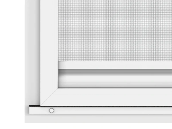 Siete proti hmyzu na DVERE - posuvné - BIELA - RAL 9016 - s priečkou 8