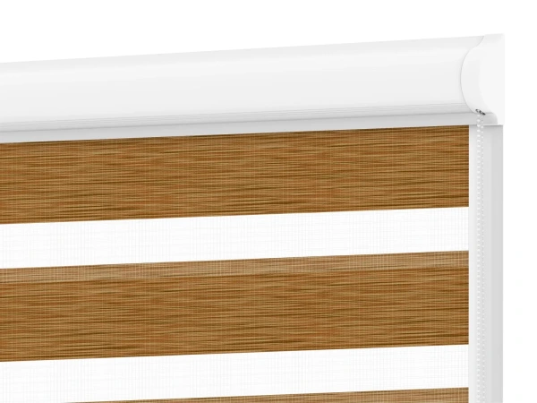 Roleta SWING LITE - deň a noc - látka Maurícius 65 - hnedá (dub zlatý)