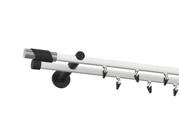 Garniža 19x19mm drážková tyč - 2rady - PARIS - bielo čierna 2