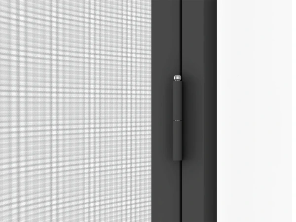Plasă anti-insecte pentru UȘI - cu balamale SMART - ANTRACIT RAL7016 - cu traversă 8
