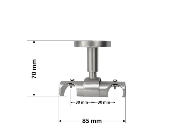 Garniža 19x19mm - drážková tyč - 2rady - VOLEO - satin 4