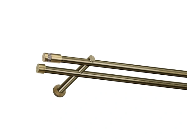 Garniža 19x19mm - drážková tyč - 2rady - CYLINDER CRYSTAL - antik 1