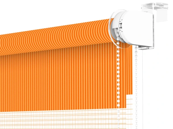 Jaluzele cu role MINI - zi și noapte - material Bahama 1802 - portocaliu 3