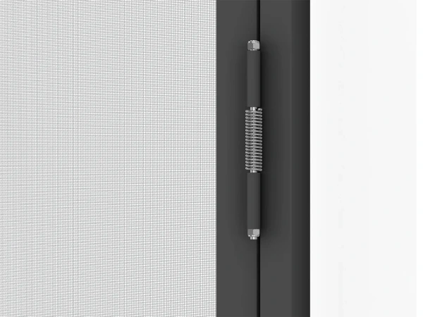 Plasă anti-insecte pentru UȘI - cu balamale SMART - ANTRACIT RAL7016 - cu traversă 9