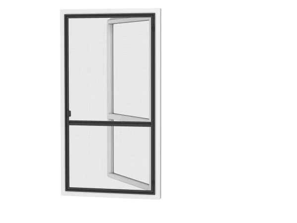 Plasă anti-insecte pentru UȘI - cu balamale SMART - ANTRACIT RAL7016 - cu traversă 1