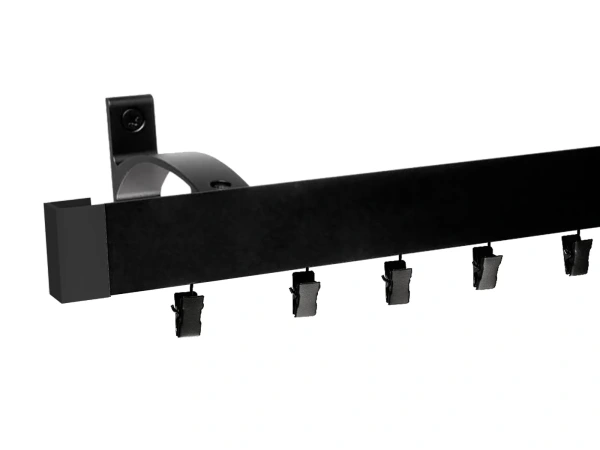 Garniža MODERN 1-drážková na stenu - odtieň ČIERNA 1