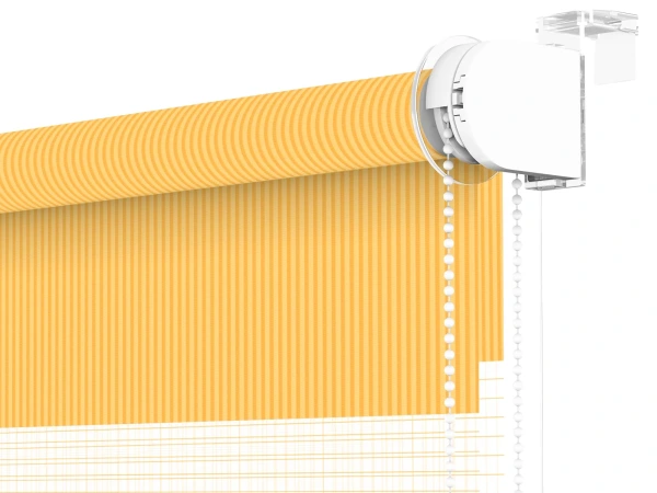 Jaluzele cu role MINI - zi și noapte - material Bahama 1803 - portocaliu deschis 3