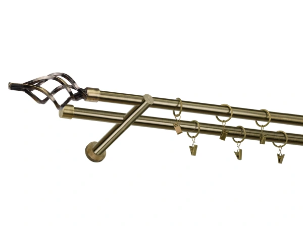 Garniža 19x19mm - 2rady - GUĽA AZUR - antik