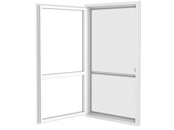Plasă anti-insecte pentru UȘI - cu balamale SMART - GRI RAL9006 - cu traversă 3