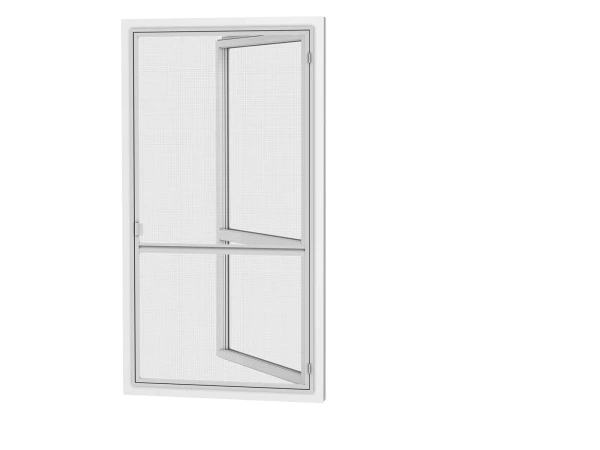 Plasă anti-insecte pentru UȘI - cu balamale SMART - GRI RAL9006 - cu traversă 1