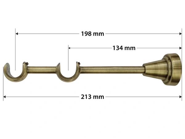 Garniža 19x19mm - 2rady - GUĽA AZUR - antik 4