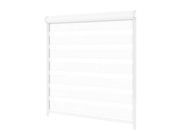 Jaluzele cu role SWING PREMIUM - zi și noapte - țesătură Zakynthos 01 - alb 1