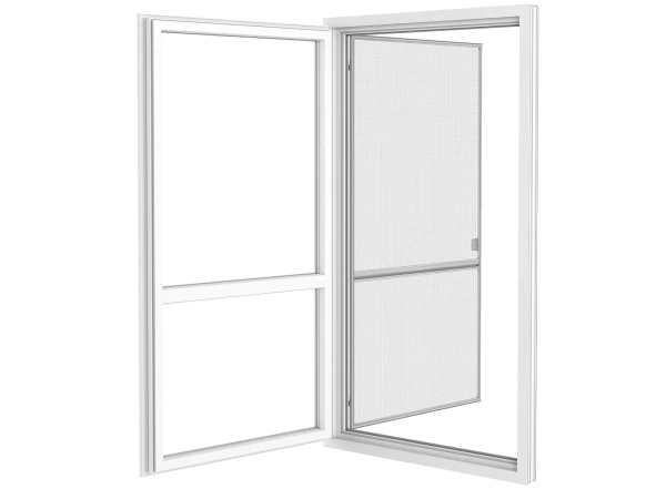 Siete proti hmyzu na DVERE - pántové v ráme SMART - SIVÁ - RAL 9006 - s priečkou 4