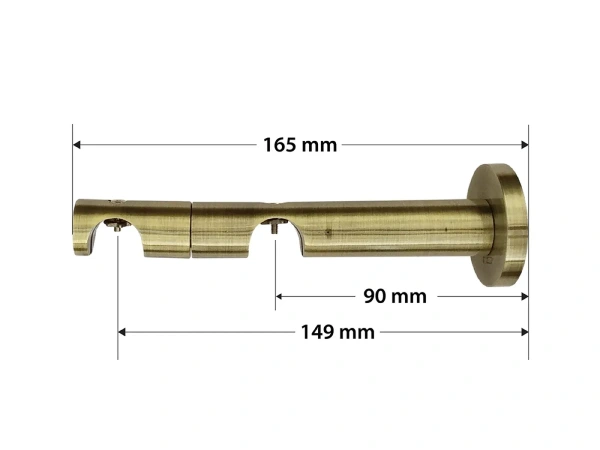 Garniža 19x19mm - drážková tyč - 2rady - FALIST - antik 3