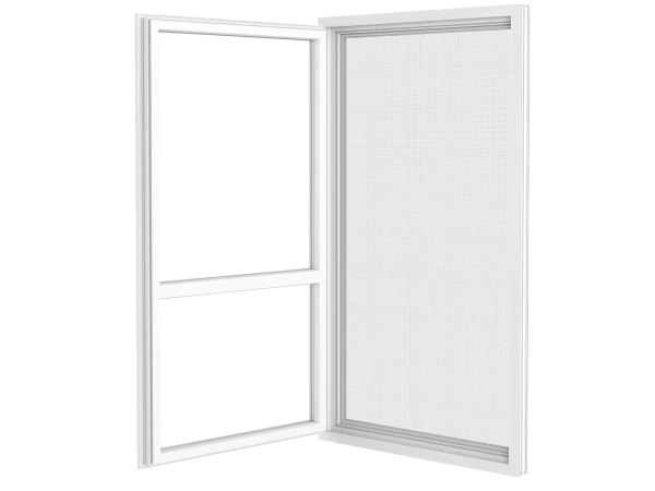 Siete proti hmyzu na DVERE - pántové - SIVÁ - RAL 9006 - bez priečky 3