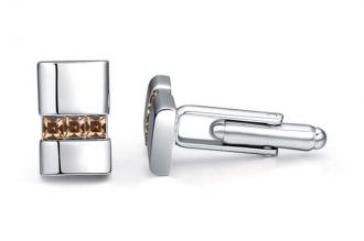 Pánske manžetové gombíky biele zlato fialové diamanty 2