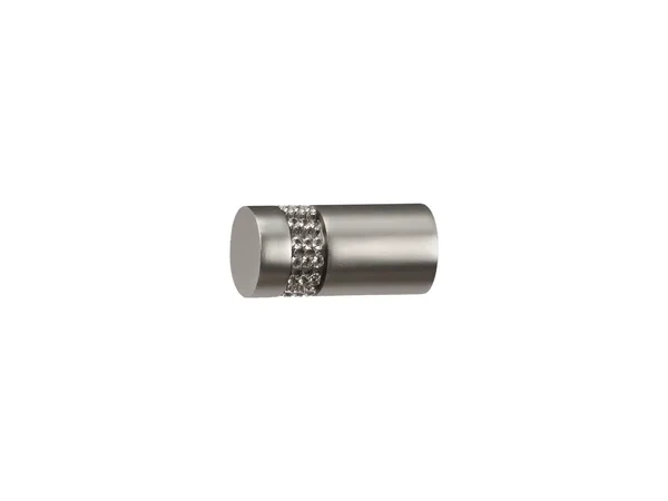 Garniža 19x19mm - drážková tyč - 2rady - CYLINDER CRYSTAL - satin